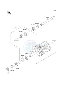 KX 125 M (M2) drawing FRONT HUB