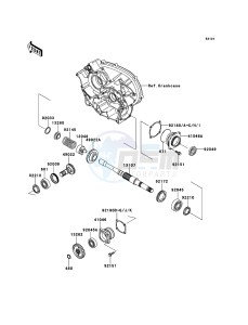 KFX700 KSV700A8F EU drawing Front Bevel Gear