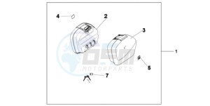 XL700V9 Europe Direct - (ED / SPC) drawing PANNIER SET