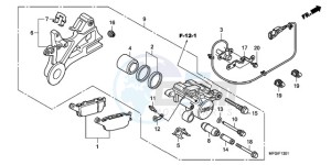 CB600FA3A UK - (E / ABS MKH ST) drawing REAR BRAKE CALIPER (CB600FA/FA3)