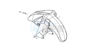 MAXSYM 400 EFI drawing FRONT FENDER