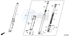 VTR2509 Australia - (U / MK) drawing FRONT FORK