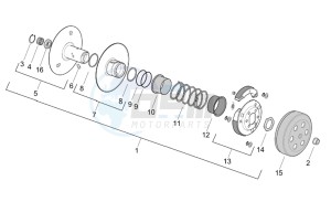 Mojito 50 Custom eng. Piaggio drawing Clutch