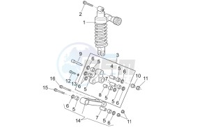 Breva V IE 850 drawing Connecting rod - rear shock abs.