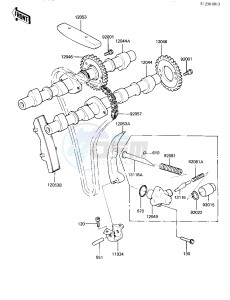 KZ 550 D [GPZ] (D1) [GPZ] drawing CAMSHAFT_CHAIN_TENSIONER