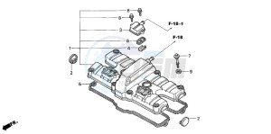 CB1300S CB1300SUPERBOLD'OR drawing CYLINDER HEAD COVER