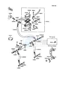 ZX 600 C [NINJA 600R] (C10) [NINJA 600R] drawing FRONT MASTER CYLINDER