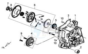 FIDDLE II 50 drawing CRANKCASE RIGHT / OIL PUMP