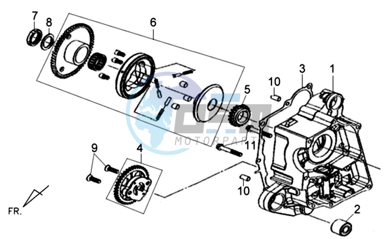 CRANKCASE RIGHT / OIL PUMP