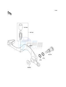 KX 450 D (KX450F) (F8F) D8F drawing BRAKE PEDAL