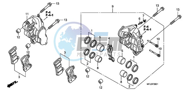 FRONT BRAKE CALIPER (CBR600RR9,A/RA9,A)