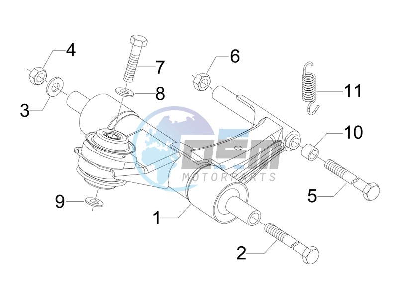 Swinging arm