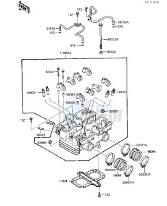 EX 500 A [EX500] (A1-A3) [EX500] drawing CYLINDER HEAD COVER