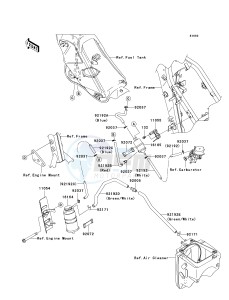 KLX 250 T [KLX250S] (T8F) T9F drawing FUEL EVAPORATIVE SYSTEM-- CA- -