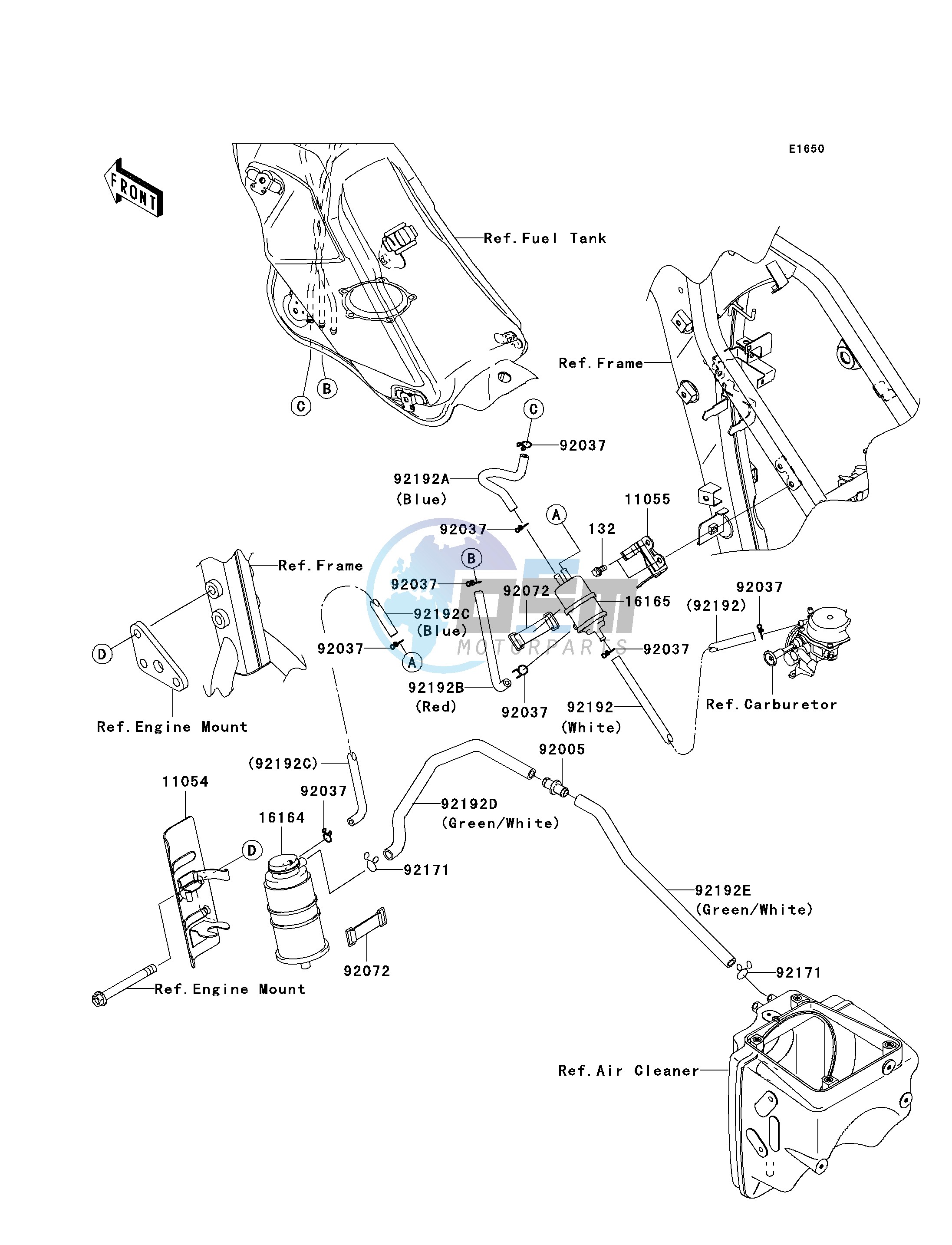 FUEL EVAPORATIVE SYSTEM-- CA- -