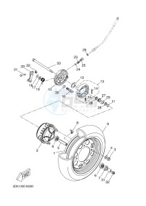 CW50 NEO'S (2JD3) drawing FRONT WHEEL