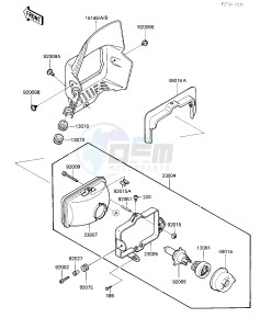 KL 250 D [KLR250] (D2-D3) [KLR250] drawing HEADLIGHT