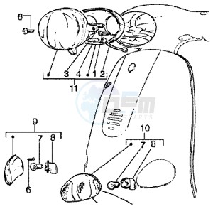 ET4 125 Leader drawing Head light