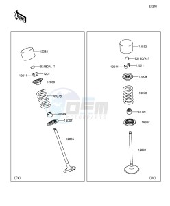 Z1000 ZR1000FEF FR GB XX (EU ME A(FRICA) drawing Valve(s)