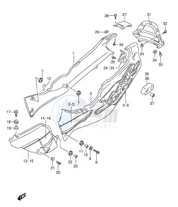 GSX-R1100W (E28) drawing FRAME COVER (MODEL S)