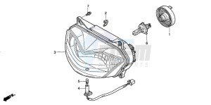 XL650V TRANSALP drawing HEADLIGHT