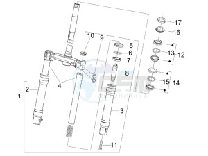 Fly 50 4t (NSE1000U03) drawing Fork steering tube - Steering bearing unit