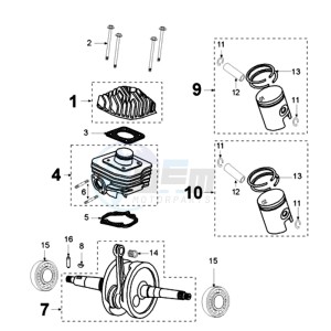 LUDIX 10 RBP2A drawing CRANKSHAFT IAE ALU