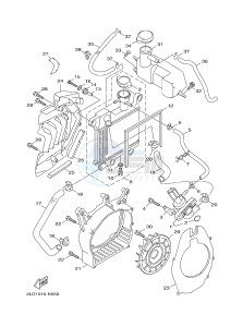 XC125R YW125 SKYLINER S (2PE2) drawing RADIATOR & HOSE