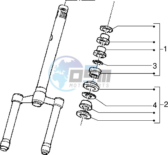 Steering bearing ball tracks