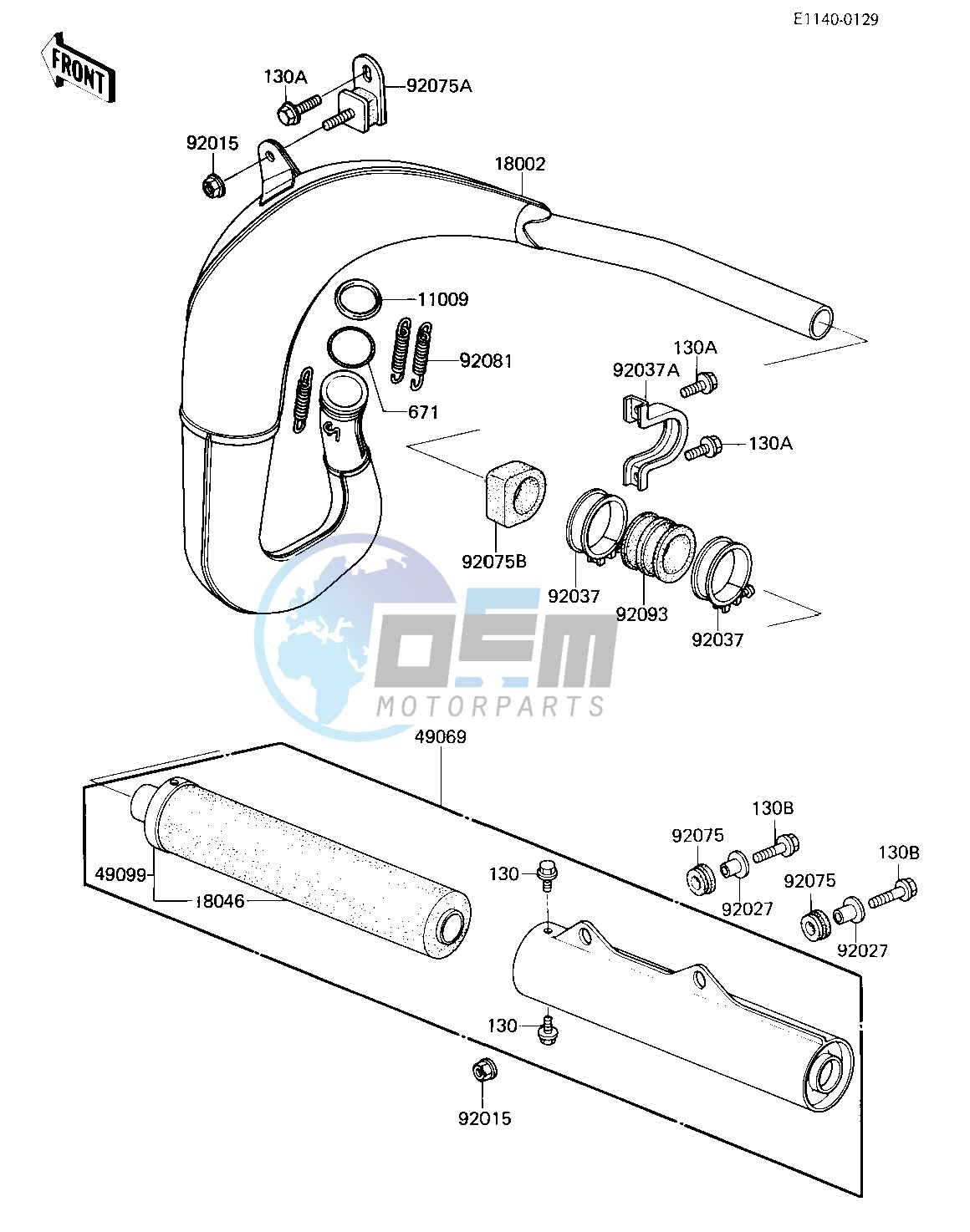 MUFFLER -- 84 KX250-C2- -