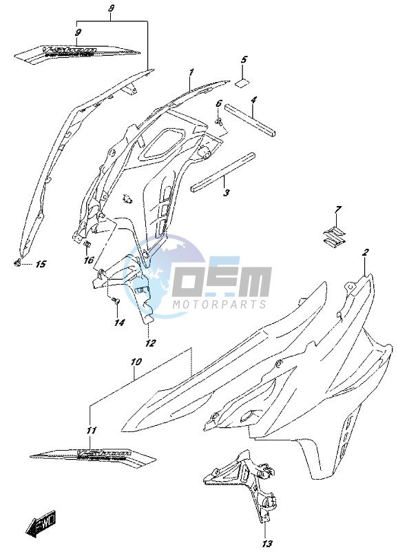 SIDE COWLING (DL650AUEL7 E21) (FOR YVB,YWW)