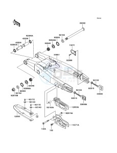 KX125 KX125-M3 EU drawing Swingarm