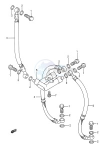 GSX-R1100 (E28) drawing FRONT BRAKE HOSE