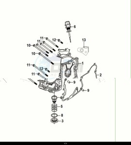 SYMPHONY CARGO 125 (AY12WA-EU) (E5) (M1) drawing R. CRANK CASE COVER