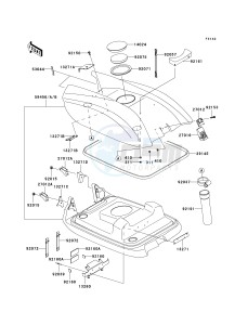 JS 800 A [800 SX-R] (A6F-A9F) A7F drawing ENGINE HOOD