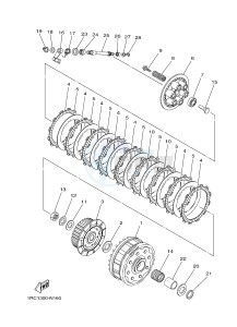 MT09A MT-09 ABS 900 (2DRF 2DRG) drawing CLUTCH