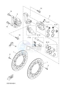 YP400R X-MAX 400 (1SD5 1SD5 1SD5 1SD5) drawing FRONT BRAKE CALIPER