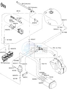 ZX 750 H [NINJA ZX-7] (H1) [NINJA ZX-7] drawing FUEL EVAPORATIVE SYSTEM