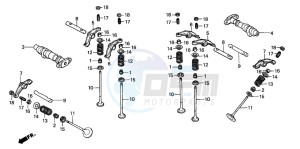 VT750C drawing CAMSHAFT/VALVE