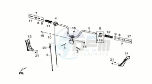 GTS 300i ABS drawing HANDLEBAR / BRAKE LEVERS CPL  L/R