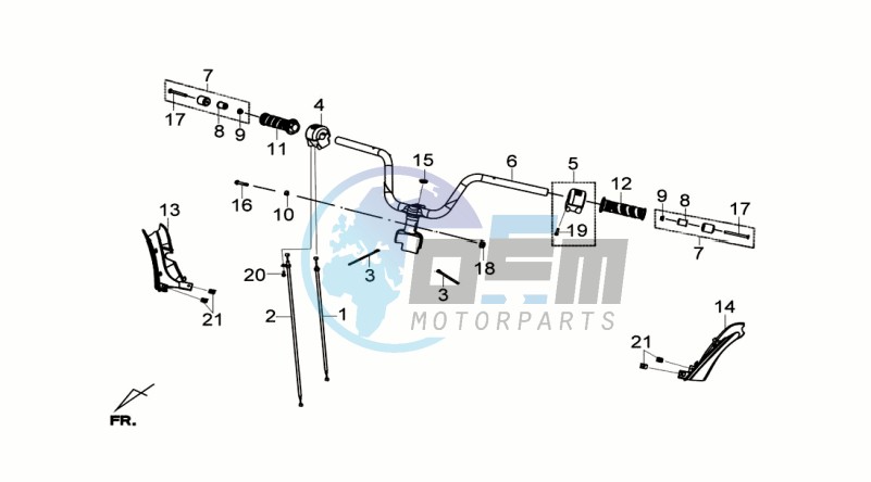 HANDLEBAR / BRAKE LEVERS CPL  L/R