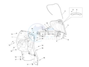 Liberty 150 4t 3v ie lem drawing Front glove-box - Knee-guard panel