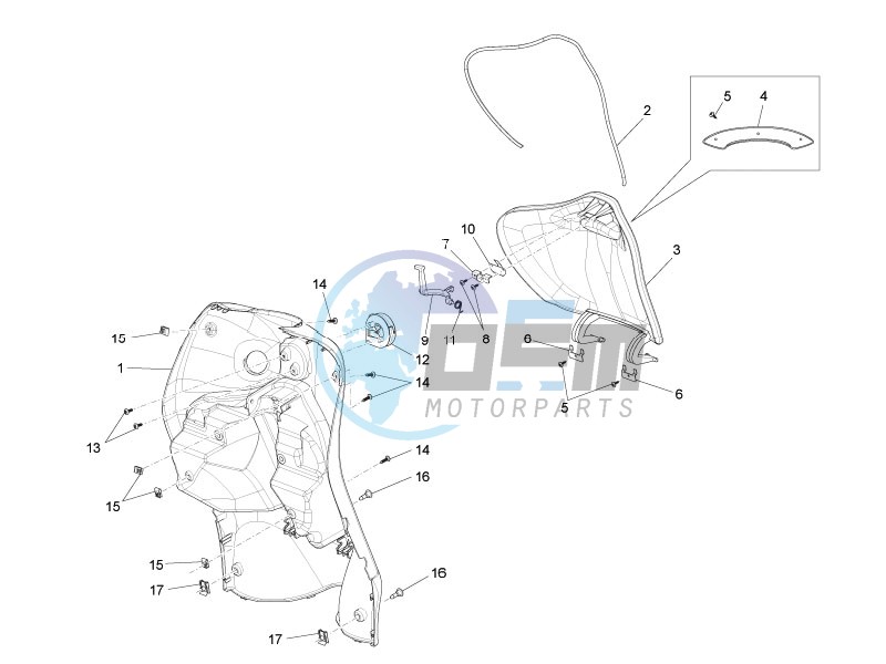 Front glove-box - Knee-guard panel