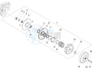 LXV 125 4T 3V E3 (APAC) drawing Driven pulley