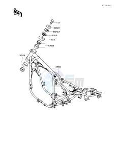 KZ 550 M [LTD SHAFT] (M1) [LTD SHAFT] drawing FRAME