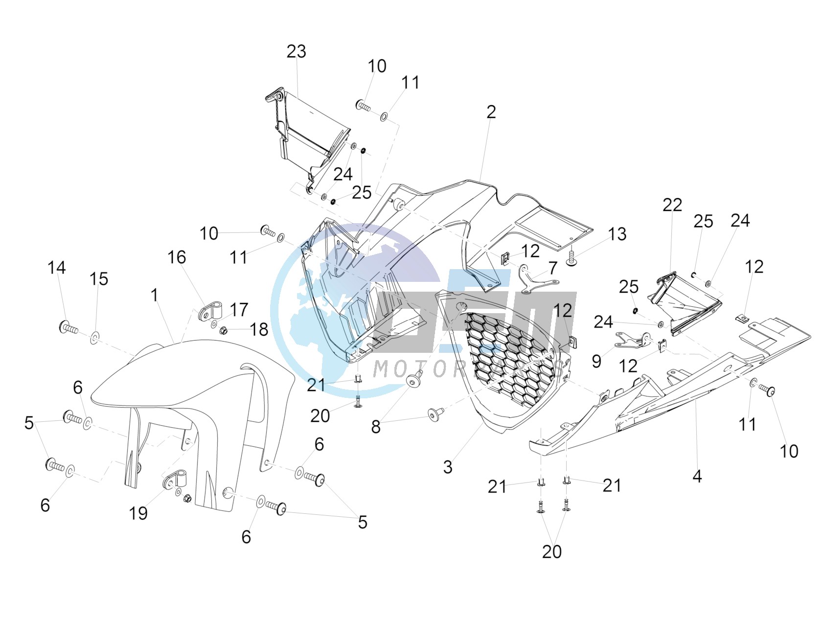 Front mudguard-Pillar