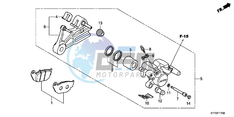 REAR BRAKE CALIPER