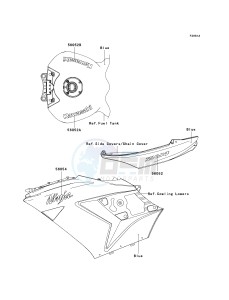 KRF 750 F [TERYX 750 4X4 NRA OUTDOORS] (F8F) C8F drawing DECALS-- BLUE- --- C8F- -