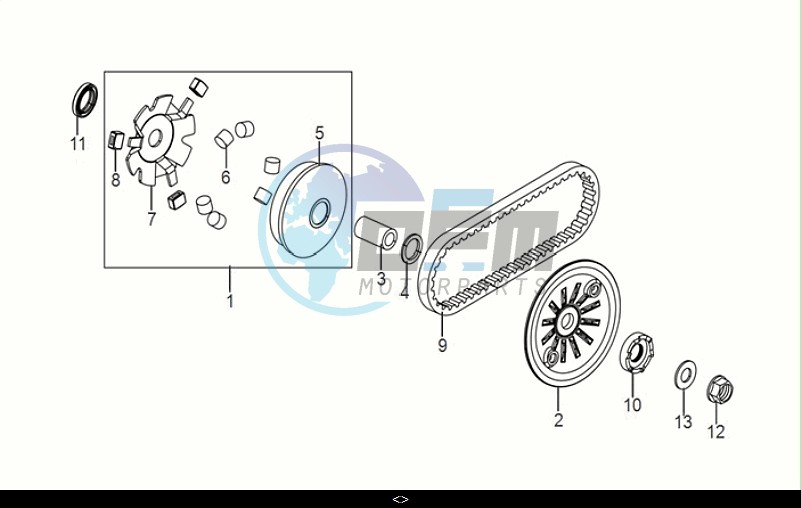 MOVABLE DRIVE FACE ASSY