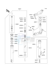 EX 250 F [NINJA 250R] (F15-F19) [NINJA 250R] drawing FRONT FORK